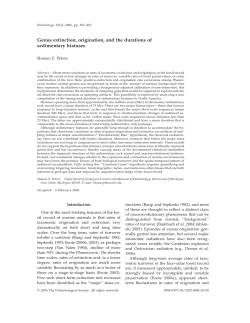 Genus extinction, origination, and the durations of sedimentary