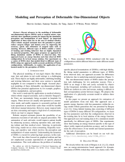 Modeling and Perception of Deformable One