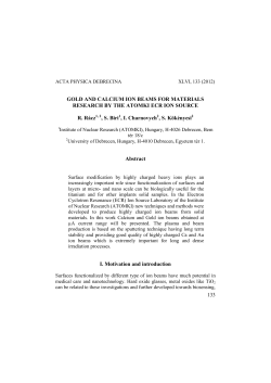 133 GOLD AND CALCIUM ION BEAMS FOR MATERIALS