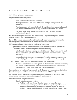 "A Theory of Freedom of Expression"