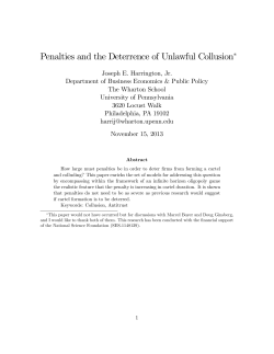 Penalties and the Deterrence of Unlawful Collusion