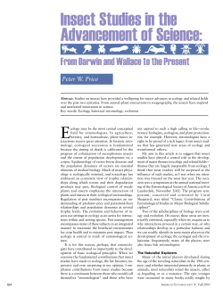 Insect Studies in the Advancement of Science