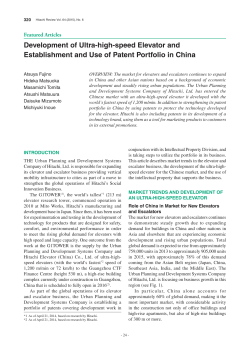 Development of Ultra-high-speed Elevator and