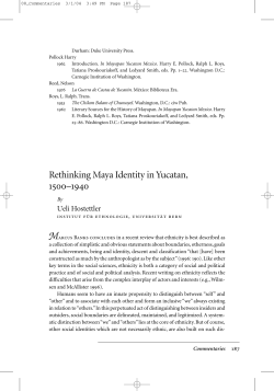 Rethinking Maya Identity in Yucatan, 1500&ndash;1940