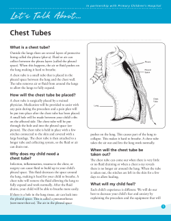 Chest tubes - Intermountain Healthcare