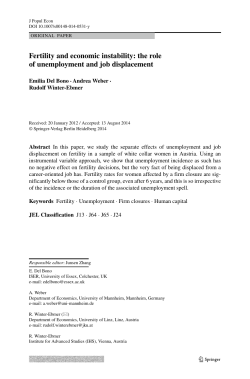 Fertility and economic instability: the role of unemployment and job