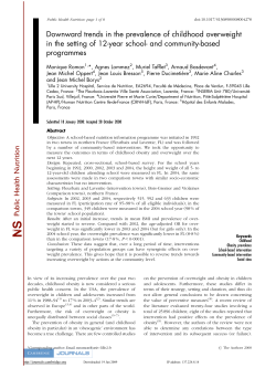 Downward trends in the prevalence of childhood