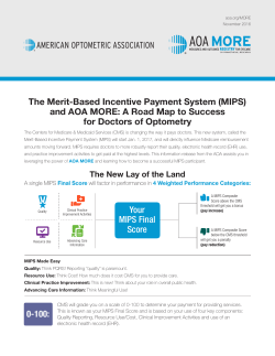 The Merit-Based Incentive Payment System (MIPS) and AOA MORE