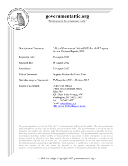 Office of Government Ethics (OGE) list of all