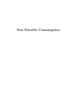 Non Durable Consumption