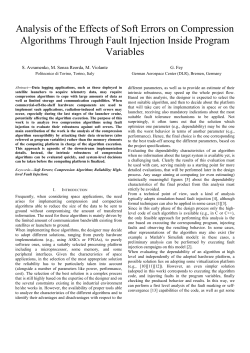 Analysis of the Effects of Soft Errors on Compression Algorithms