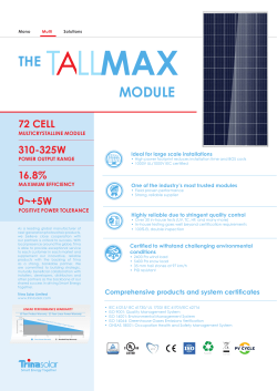 THE MODULE - Trina Solar