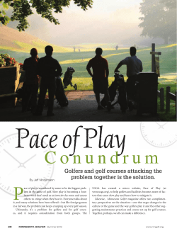 Pace of Play Conundrum
