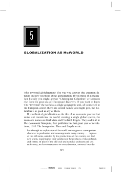 GLOBALIZATION AS McWORLD