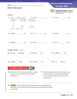 Chapter 10 Lesson 5 Homework