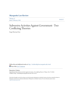 Subversive Activities Against Government