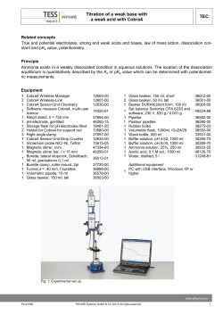 TEC Titration of a weak base with a weak acid with Cobra4