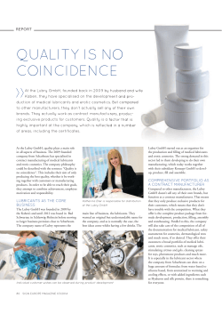 QUALITY IS NO COINCIDENCE