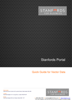 Stanfords For Business &ndash; Quick Guide for Data Orders