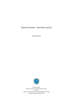 Game Consoles - Are they secure?