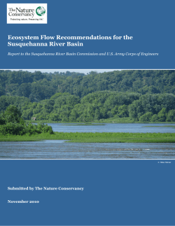 TNC Ecosystem Flow Recommendations for the Susquehanna River