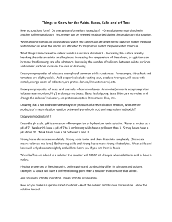 Acid, Base, and pH Test Topics