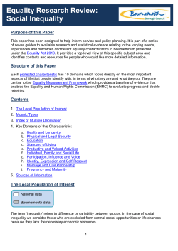 Social Inequality - Bournemouth Borough Council