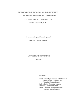 Understanding the Owner`s Manual: The United States Constitution