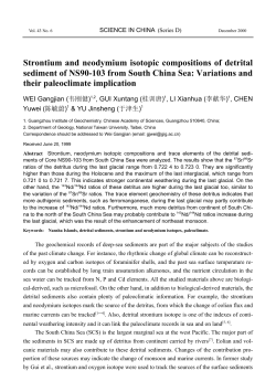 Strontium and neodymium isotopic compositions of detrital sediment