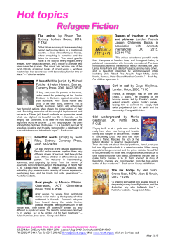 Hot topics Refugee Fiction May 2015