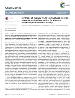 Synthesis of Au@UiO-66(NH2) structures by small molecule
