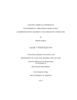 JAPANESE AMERICAN EXPERIENCES IN INTERNMENT CAMPS