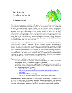 Just Breathe - Working