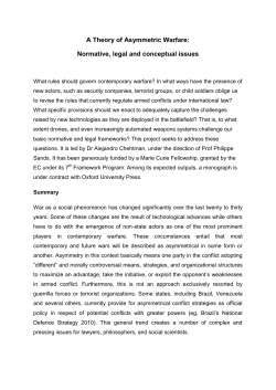 A Theory of Asymmetric Warfare: Normative, legal and