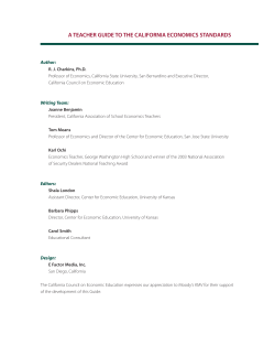 a teacher guide to the california economics standards