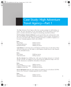 Case Study: High Adventure Travel Agency&mdash;Part 1