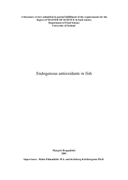 Endogenous antioxidants in fish