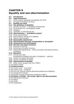 CHAPTER 9 Equality and non-discrimination
