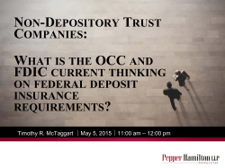 OCC Requires Federal Chartered Limited Purpose Trust Only