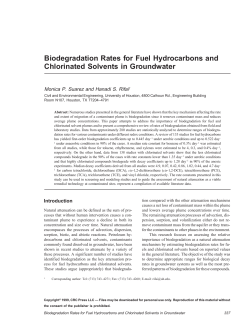 Suarez, M. P. and Rigai, H.S., Biodegradation rates for fuel