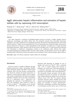 Aggf1 attenuates hepatic inflammation and activation of