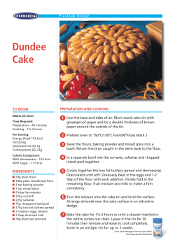 Dundee Cake - Hermesetas PlusClub