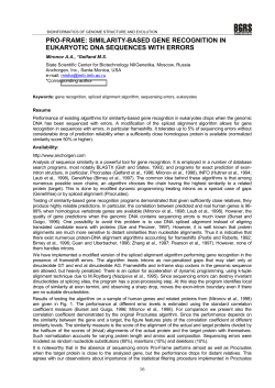 PRO-FRAME: SIMILARITY-BASED GENE RECOGNITION IN