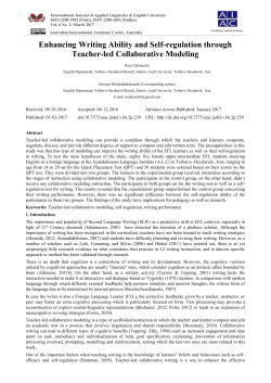 Enhancing Writing Ability and Self-regulation through Teacher