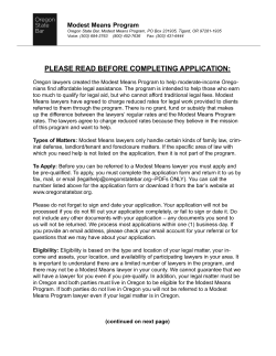 Modest Means Application