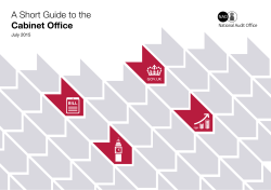 A Short Guide to the Cabinet Office