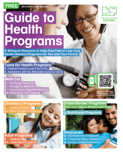 Guide to Health Programs - California Health Care Foundation