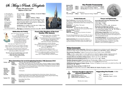 to read the newsletter. - St. Mary`s Parish Drogheda