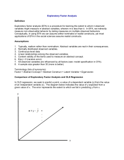 Exploratory Factor Analysis Definition Exploratory factor analysis