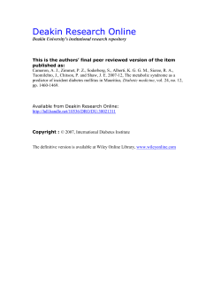 Full Title: Comparison of metabolic syndrome definitions in